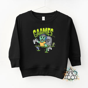 Gamer Zombie Sweatshirt | Halloween Sweatshirt | Boys Halloween Shirt | Boys Zombie Shirt | Zombie Sweatshirt | Youth Halloween