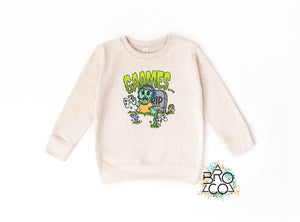 Gamer Zombie Sweatshirt | Halloween Sweatshirt | Boys Halloween Shirt | Boys Zombie Shirt | Zombie Sweatshirt | Youth Halloween