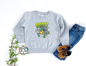 Gamer Zombie Sweatshirt | Halloween Sweatshirt | Boys Halloween Shirt | Boys Zombie Shirt | Zombie Sweatshirt | Youth Halloween