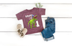 Rawr Im 1 Shirt, 1st Birthday Shirt, Boys 1st Birthday, Dino 1st Birthday, One Dino Shirt, Rawr 1 Birthday, Boy First Birthday, Dinosaur Tee