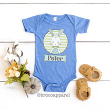 Load image into Gallery viewer, Easter Bodysuit, Personalized Easter, Custom Easter Shirt, Easter Bunny Shirt, Easter Outfit, Boys Easter Shirt, Baby Boy Easter
