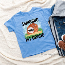 Load image into Gallery viewer, Swinging Into 1st Grade, Boys Back To School, Boys 1st Grade Shirt, First Grade Shirt, Boys School Shirt, Into 1st Grade, 1st Day Of School
