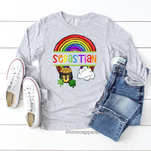 Load image into Gallery viewer, Boys Personalized St Patricks Day Pot Of Gold Long Sleeve Shirt