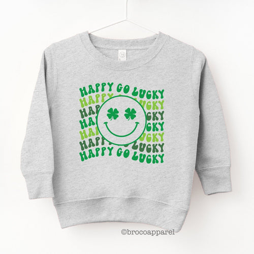 Happy Go Lucky Boys St Patricks Day Sweatshirt