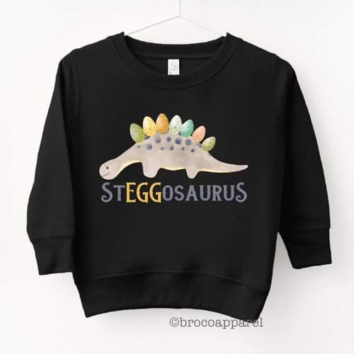 Boys Easter Egg Dinosaur Crewneck Sweatshirt