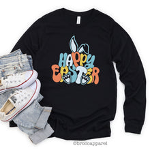 Load image into Gallery viewer, Boys Happy Easter Long Sleeve Shirt, Toddler Easter Shirt, Happy Easter Kids Long Sleeve
